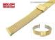 Edelstahl-Uhrband 18mm vergoldet Milanaise matt elegant mit Schiebeverschluss von BEAR