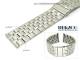 Uhrenarmband 28mm Edelstahl matt (satiniert) teilpoliert klassisch-schlicht von Herzog