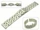 Uhrenarmband Edelstahl 20mm massiv schwere Ausf�hrung poliert mit Butterfly-Faltschlie�e
