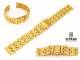 Uhrenarmband Edelstahl 18mm massiv vergoldet teilweise poliert von Staib