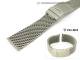 Metallarmband Edelstahl 20mm Milanaise extra schweres Geflecht sandgestrahlt Faltschlie�e Vollmer