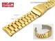 Edelstahl-Uhrband 24mm goldfarben teilmassiv teilweise poliert schlicht-elegant von BEAR