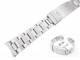 Uhrenarmband Edelstahl 20mm massiv runder Ansto� fein geb�rstet Faltschlie�e von Herzog