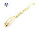 Uhrenarmband Edelstahl 12mm Halbspangenband goldplattiert poliert Klappschlie�e elegant von Vollmer