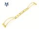 Uhrenarmband Edelstahl 14mm Halbspangenband goldplattiert poliert Klappschlie�e elegant von Vollmer