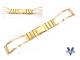 Uhrenarmband Edelstahl 20mm Halbspangenband goldplattiert poliert Klappschlie�e von Vollmer