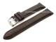 Uhrenarmband 24mm XL dunkelbraun Leder genarbt abgen�ht