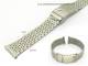 Uhrband Edelstahl 20mm feingliedrig teilweise poliert Faltschlie�e