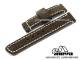 Handgefertigtes Uhrenarmband 22mm dunkelbraun Wildleder (Schlie�enansto� 22 mm)