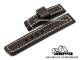 Handgefertigtes Uhrenarmband 20mm dunkelbraun Rindleder fein genarbt (Schlie�enansto� 20 mm)