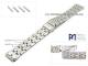 Uhrenarmband Edelstahl 18-22mm Wechselansto� teilweise poliert mit Faltschlie�e von Piero Magli