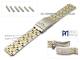 Uhrenarmband Edelstahl 18-22mm bicolor Wechselansto� mit Sicherheitsfaltschlie�e Piero Magli