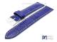 Uhrenband 24mm blau Alligator-Pr�gung elegant wei�e Naht von Piero Magli (Schlie�enansto� 22 mm)
