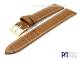 Uhrenband 22mm braun Alligator-Pr�gung elegant wei�e Naht von Piero Magli (Schlie�enansto� 20 mm)