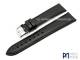 Uhrenarmband 21mm schwarz echtes Kalbsleder abgen�ht von Piero Magli (Schlie�enansto� 18 mm)