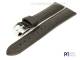 Uhrenband 22mm dunkelbraun echt Alligator elegant abgen�ht von Piero Magli (Schlie�enansto� 20 mm)