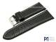 Uhrenband 30mm schwarz Alligator-Pr�gung elegant wei�e Naht von Piero Magli (Schlie�enansto� 26 mm)