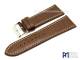 Uhrenband 30mm dunkelbraun Alligator-Pr�gung wei�e Naht von Piero Magli (Schlie�enansto� 26 mm)