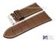 Uhrenband 34mm dunkelbraun Alligator-Pr�gung elegant wei�e Naht Piero Magli (Schlie�enansto� 30 mm)