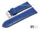 Uhrenband 30mm blau Alligator-Pr�gung elegant wei�e Naht von Piero Magli (Schlie�enansto� 26 mm)