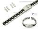 Uhrenband Edelstahl bicolor (stahl-schwarz) 12-16mm Wechselansto� Massiv-Optik von Piero Magli