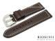 Uhrenarmband 24/24mm dunkelbraun RIOS u.a. f�r OFFICINE PANERAI glatt wei�e Naht