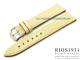 Uhrarmband 20mm beige RIOS e. Straussenbein ohne Spiegel helle Kontrastnaht (Schlie�enansto� 18 mm)