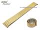 Uhrenarmband Fixoflex S Zugband 20mm Edelstahl goldfarben poliert von ROWI