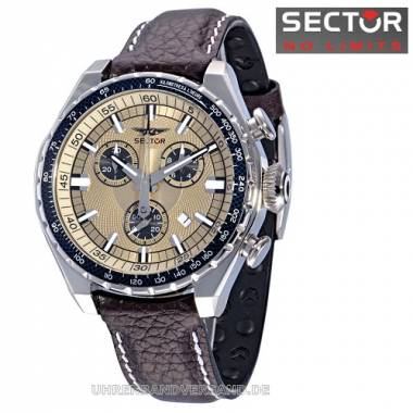 Ersatzuhrenband SECTOR 20mm Leder/Kunststoff dunkelbraun f�r R3251991025 - Bild vergr��ern 