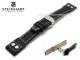 Uhrenarmband 22mm schwarz echt B�ffelleder mit Nieten Faltschlie�e STEINHART (Schlie�enansto� 18 mm)
