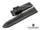 Uhrenarmband STEINHART 22mm schwarz Vintage-Look wei�e Kontrastnaht (Schlie�enansto� 22 mm)