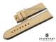 Uhrenarmband 24 mm beige Kalbsleder leicht genarbt wei�e Naht von STEINHART (Schlie�enansto� 24 mm)