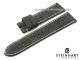 Uhrenarmband STEINHART 24mm schwarz Jeans wei�e Naht (Schlie�enansto� 22 mm)