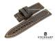 Uhrenarmband STEINHART 22mm dunkelbraun Vintage Crash-Optik hellbraune Naht (Schlie�enansto� 22 mm)