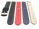 3er-Set Uhrenarmb�nder SPORT 18 - 24mm schwarz, dunkelblau oder rot, wei�e Naht Wulst