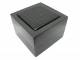 Uhrenbox Holz schwarz Oberseite Leder schwarz mit Kroko-Pr�gung f�r 1 Armbanduhr