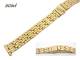 Uhrenarmband 14mm Edelstahl gold ROWI poliert modisches Design