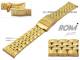 Uhrenarmband 22mm Edelstahl gold ROWI teilweise poliert sportlich elegantes Design