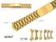 Multi-Ansto�band 18-22mm Edelstahl gold ROWI Wechselansto� rund/gerade sportliches Design