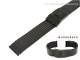 Uhrenarmband 18/20mm Edelstahl schwarz gl�nzend Zugband Wechselansto� Marburger