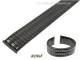 Uhrenarmband Fixoflex S Zugband Edelstahl schwarz 22mm elegant ROWI