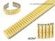 Uhrenarmband Fixoflex S Zugband Teleskop-Ansto� 18-22mm Edelstahl gold extravagant ROWI