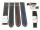 TOP: Uhrenarmband ADVENTURE FS 18 - 24mm schwarz, dunkelbraun o. dunkelblau genarbt wei�e Naht