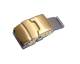 Sicherheitsfaltschlie�e (HeSFS-07) 22mm Edelstahl goldfarben geb�rstet mit Dr�ckern