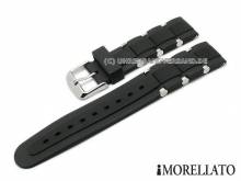 Uhrenarmband Eufrate 20mm schwarz Synthetik/Metall mit Gliedern MORELLATO (Schließenanstoß 20 mm)