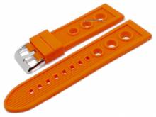 Uhrenarmband 26mm orange Silikon Racing-Look matt (Schließenanstoß 24 mm)