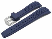 Uhrenarmband 26mm dunkelblau Silikon mit Struktur passend für Seiko u.a. Uhren (Schließenanstoß 20 mm)