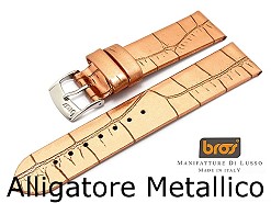 Bros Uhrenb�nder Alligatore Metallico