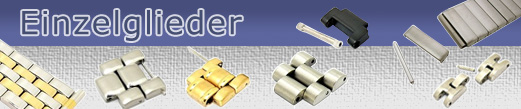 Einzelglieder bzw. Zusatzglieder f�r Metall-Uhrenarmb�nder