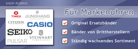 Ersatz-Uhrenarmbänder für verschiedene Markenuhren